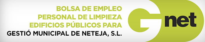Bolsa de empleo personal de limpieza edificios públicos para gestió municipal de NETEJA, S.L.