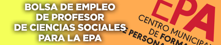 BOLSA DE TRABAJO PROFESOR C. SOCIALES EPA 2024